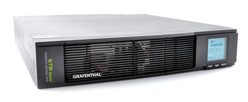 GRAFENTHAL ETR-1500 Line-Interactive 1500VA 6AC outlet(s) Rackmount/Tower Black uninterruptible power supply (UPS)