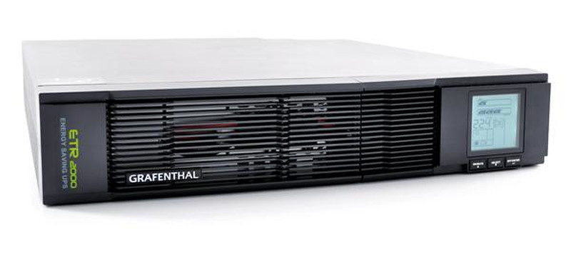 GRAFENTHAL ETR-2000 Zeile-interaktiv 2000VA 6AC outlet(s) Rackmount / Turm Schwarz, Silber Unterbrechungsfreie Stromversorgung (UPS)