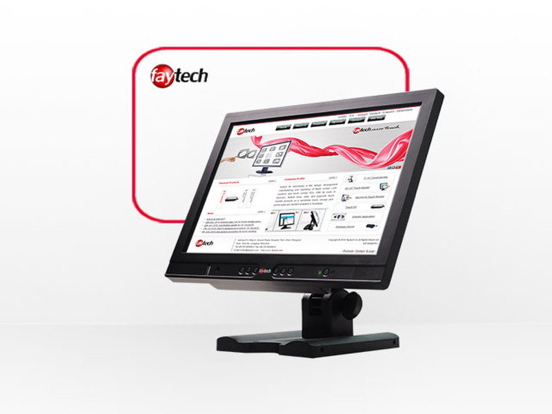 faytech FT121TMB 12.1Zoll 1280 x 800Pixel Multi-touch Multi-Nutzer Schwarz Touchscreen-Monitor