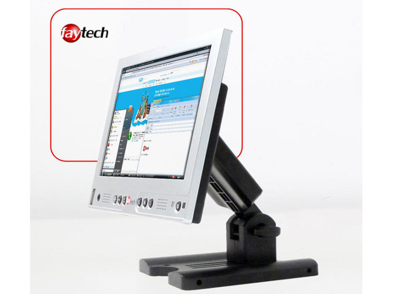 faytech FT08TMS 8Zoll 800 x 600Pixel Multi-touch Multi-Nutzer Schwarz, Silber Touchscreen-Monitor