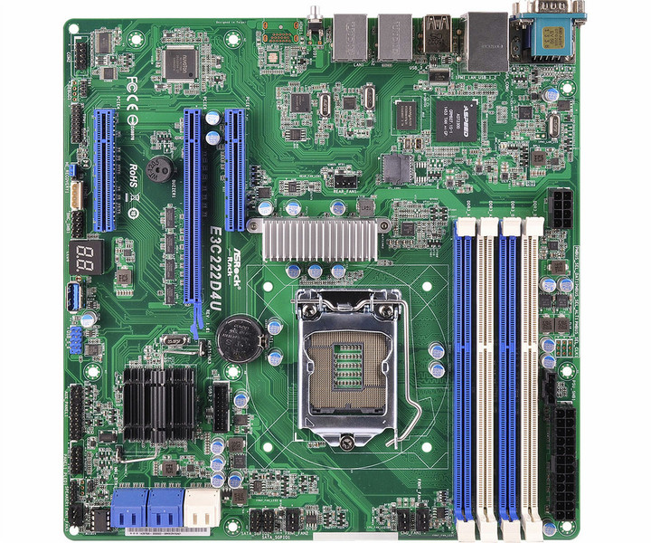 Asrock E3C222D4U Intel C222 Socket H3 (LGA 1150) Микро ATX материнская плата для сервера/рабочей станции