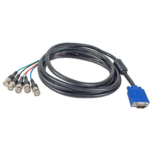 EFB Elektronik EK553SW.2 2m VGA (D-Sub) 5 x BNC Black video cable adapter