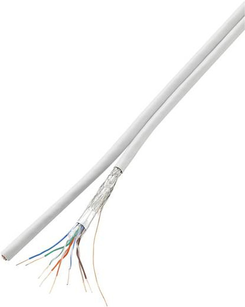 Conrad H21204C13 10m Cat5e SF/UTP (S-FTP) White networking cable