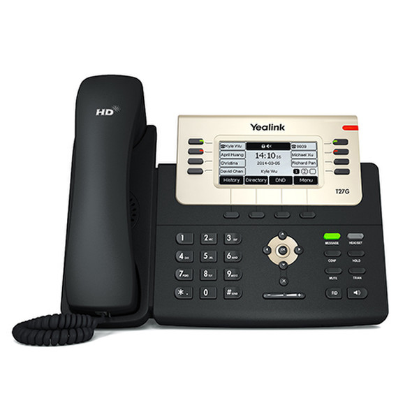 Yealink SIP-T27G Wired handset 8lines LCD IP phone