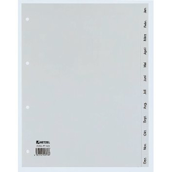 Rexel PP Dividers, grey, dated