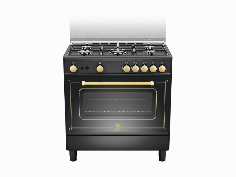 Bertazzoni La Germania CN8 5C 71 D NE Freistehend Gas hob Schwarz Küchenherd