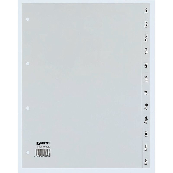 Rexel PP Indexes, white, dated
