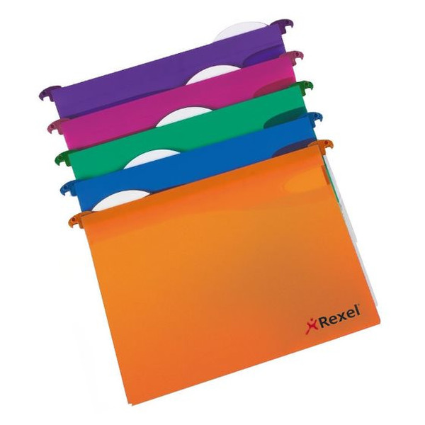 Rexel Multifile Extra Foolscap Suspension File 15mm Assorted (10) hanging folder