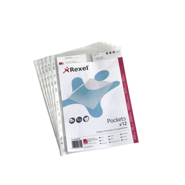 Rexel Business Cards A4 Pockets Clear (12)