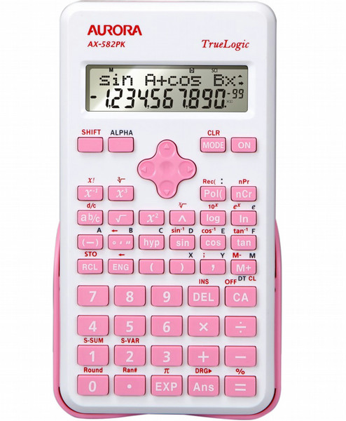 Aurora AX-582PK Pocket Scientific calculator Pink
