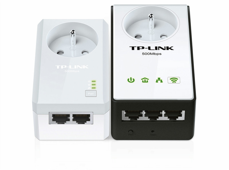 TP-LINK TL-WPA4235P KIT 500Mbit/s Eingebauter Ethernet-Anschluss WLAN Schwarz, Weiß 2Stück(e) PowerLine Netzwerkadapter