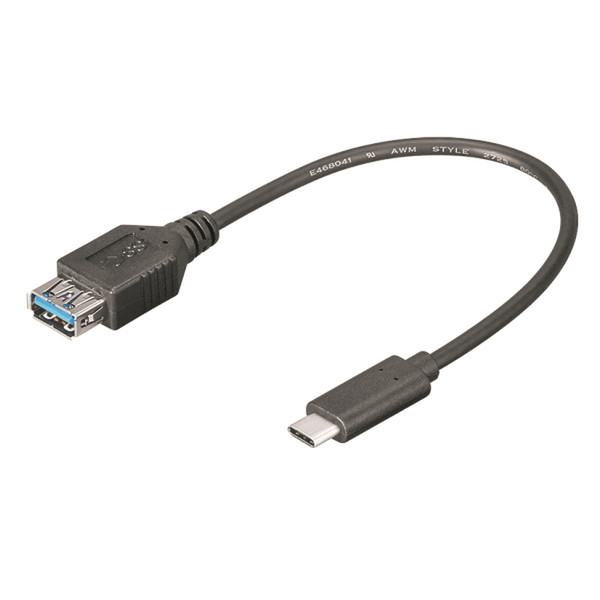 M-Cab 7001305 0.2м USB C USB A Черный кабель USB