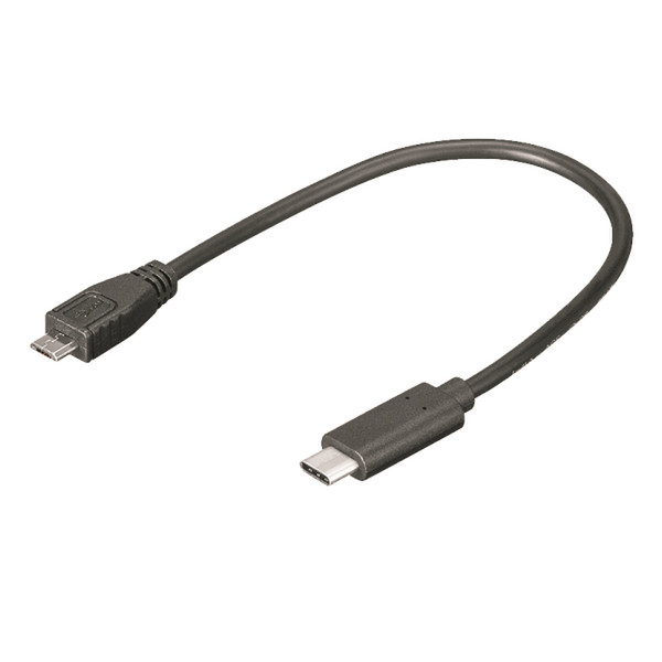 M-Cab 7001306 0.2m USB C Micro-USB B Schwarz USB Kabel