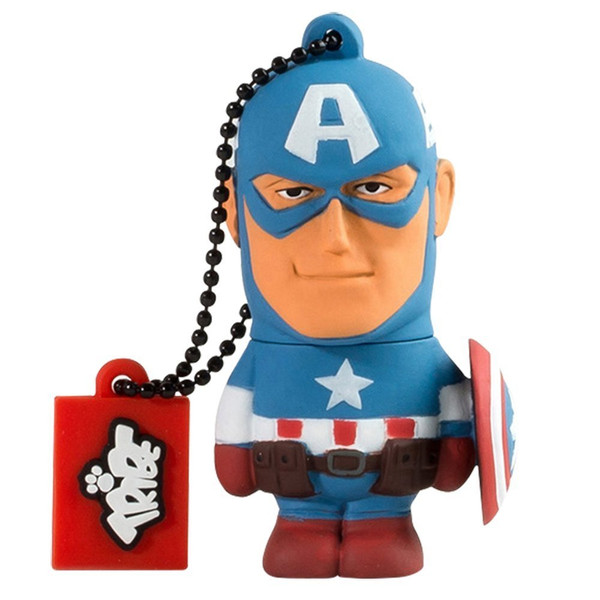 Tribe Marvel - Captain America 8ГБ USB 2.0 Type-A Мульти USB флеш накопитель