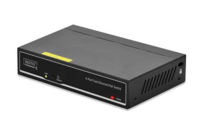 ASSMANN Electronic DN-95322 Fast Ethernet (10/100) Power over Ethernet (PoE) Черный сетевой коммутатор