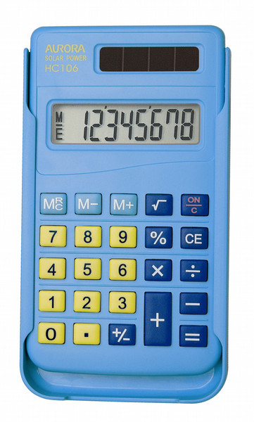 Aurora HC106 Pocket Basic calculator Blue calculator