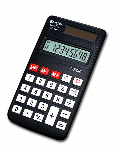 Aurora EC240 Pocket Basic calculator Black calculator
