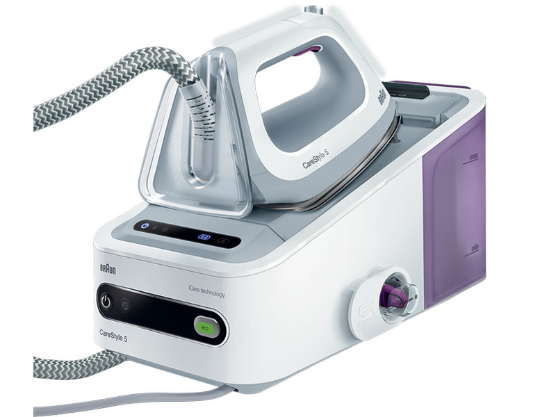 Braun Care Style IS 5043 WH Easy Lock 2400W 1L Eloxal soleplate White steam ironing station