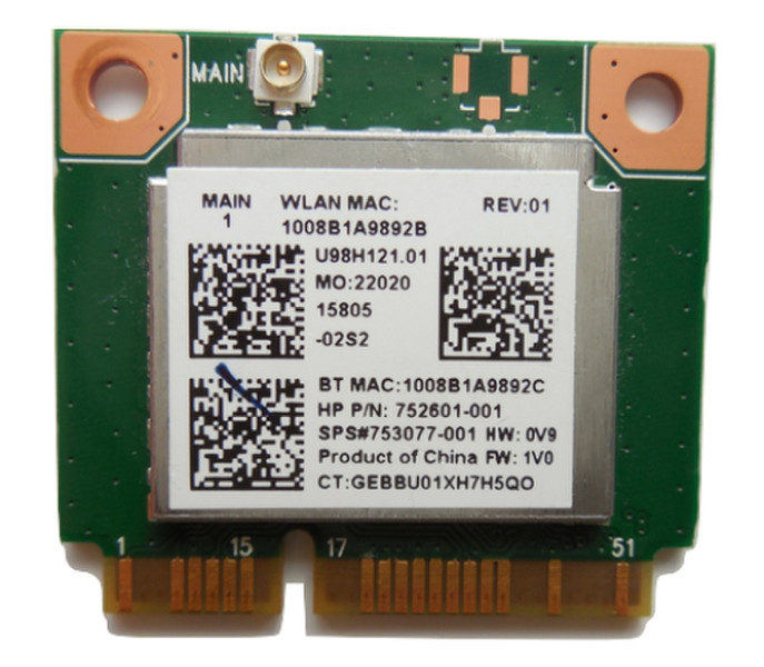 HP 753077-001 WLAN card notebook spare part