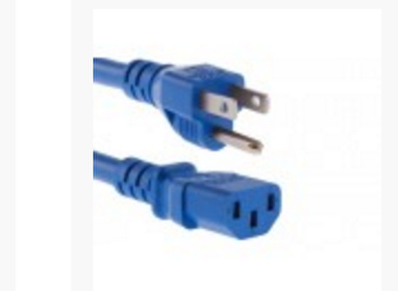 Unirise PWCD-515PC13-10A-02F-BLU 0.6m NEMA 5-15P C13 coupler Blue power cable