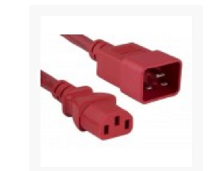 Unirise PWCD-C13C20-15A-04F-RED 1.22m C20 coupler C13 coupler Red power cable