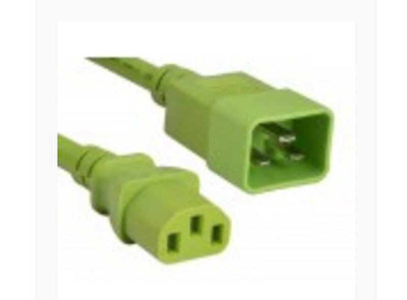 Unirise PWCD-C13C20-15A-03F-GRN 0.9m C20 coupler C13 coupler Green power cable