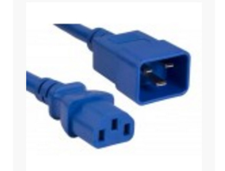 Unirise PWCD-C13C20-15A-03F-BLU 0.91m C20 coupler C13 coupler Blue power cable