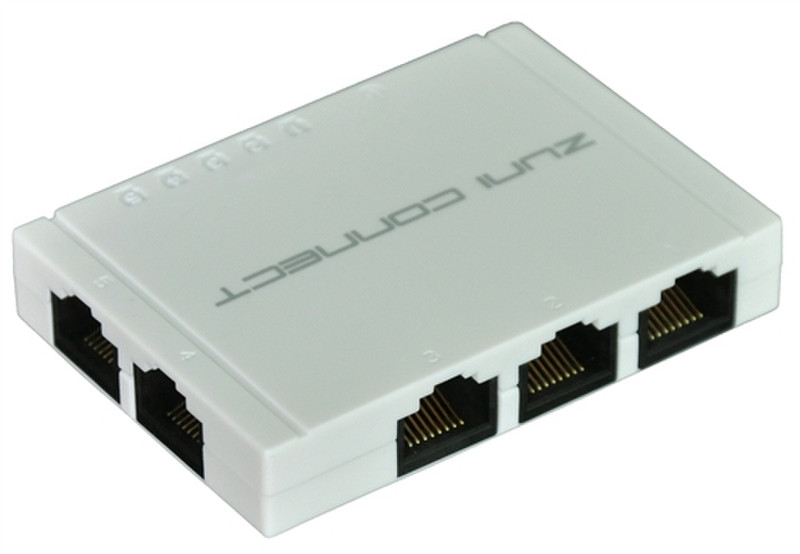ZuniDigital ZS105F Неуправляемый L2 Fast Ethernet (10/100) Белый сетевой коммутатор