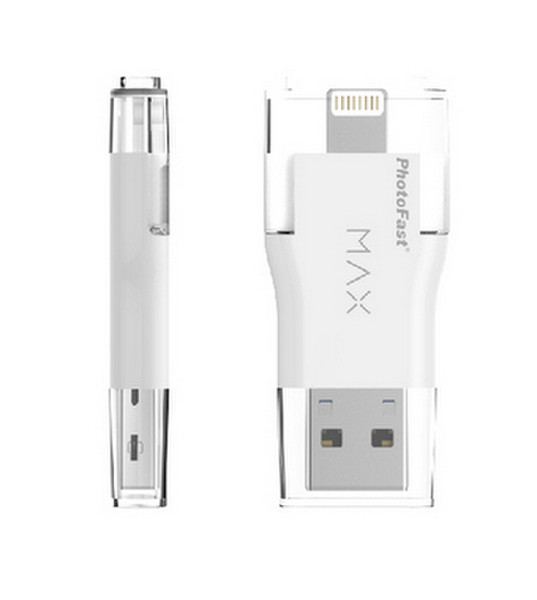 Photofast Max U3 64GB 64ГБ USB 3.0/Lightning Белый USB флеш накопитель