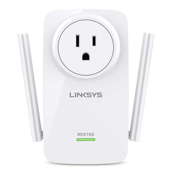 Linksys RE6700 Ethernet LAN Wi-Fi White 1pc(s) PowerLine network adapter
