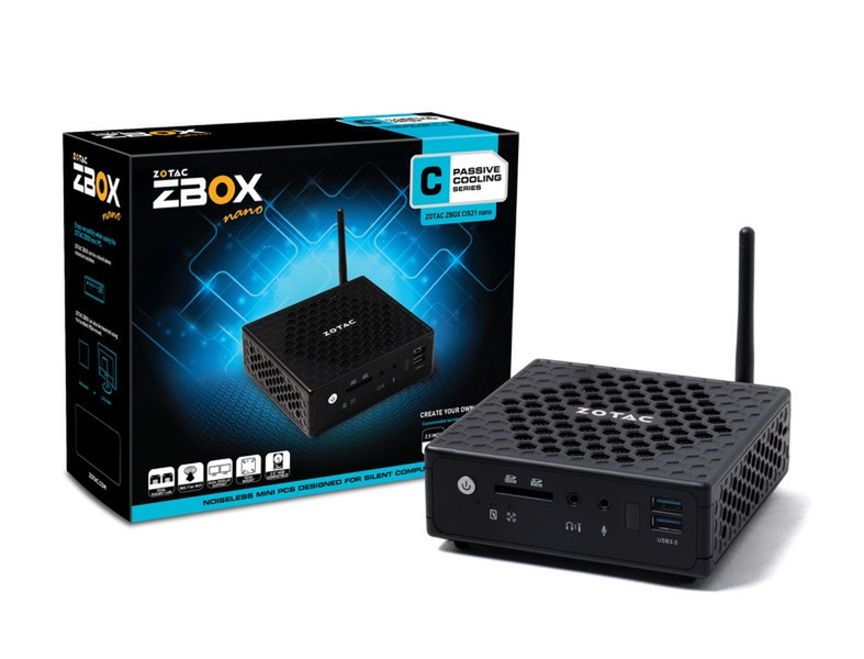 Zotac ZBOX CI521 nano BGA1234 0.8ГГц M-5Y10c 1-литровый ПК Черный