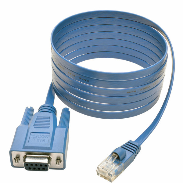 Tripp Lite RJ45 to DB9F Cisco Serial Console Port Rollover Cable 1.83 m (6-ft.)