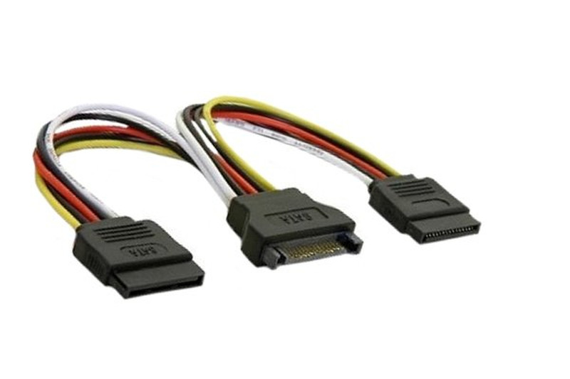DINIC 0.15m SATA/2xSATA 0.15m Multicolour SATA cable