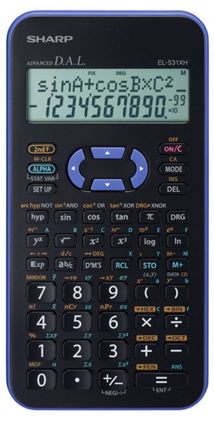 Sharp EL-531XBVL Desktop Scientific calculator Blue calculator