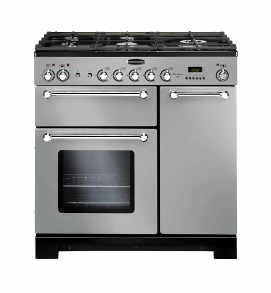 Rangemaster Kitchener 90 Freistehend Gas hob A Silber