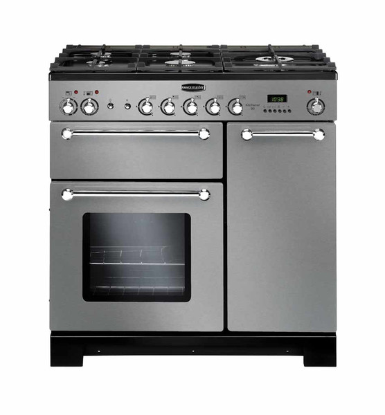 Rangemaster Kitchener 90 Freistehend Gas hob A Edelstahl