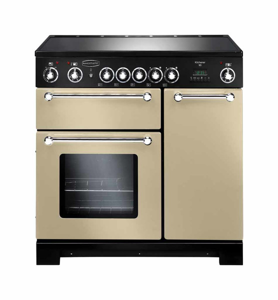 Rangemaster Kitchener 90 Freestanding Ceramic hob A Cream