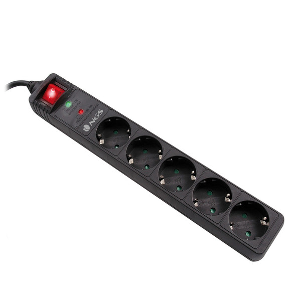NGS Grid 500 5AC outlet(s) Black surge protector