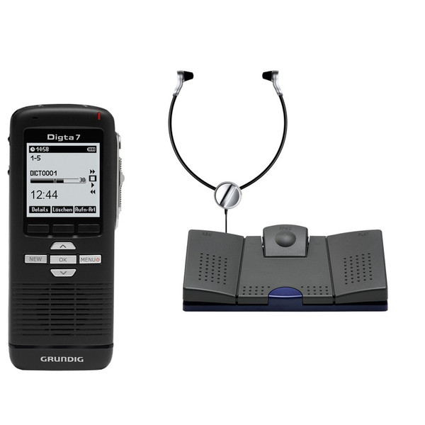Grundig Digta 7 Starter Kit Internal memory & flash card Черный диктофон