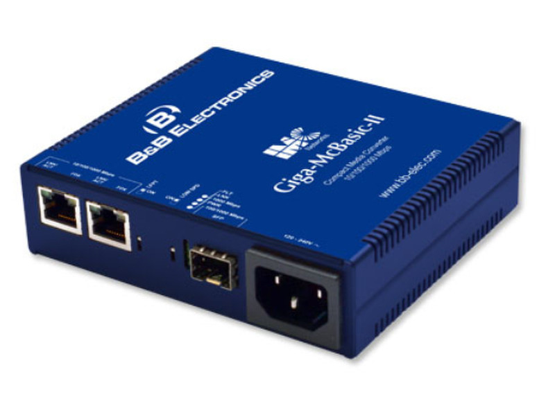 B&B Electronics Giga-McBasic II 1000Мбит/с 1250нм Синий сетевой медиа конвертор