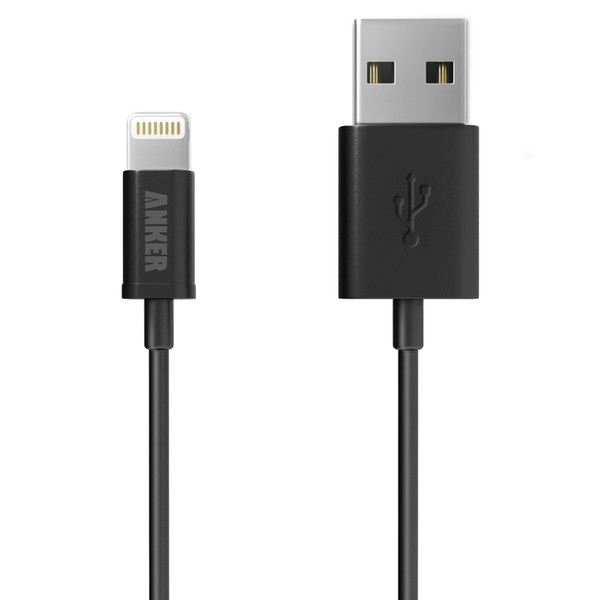 Anker Lightning to USB Cable 3ft 0.9m USB A Lightning Black
