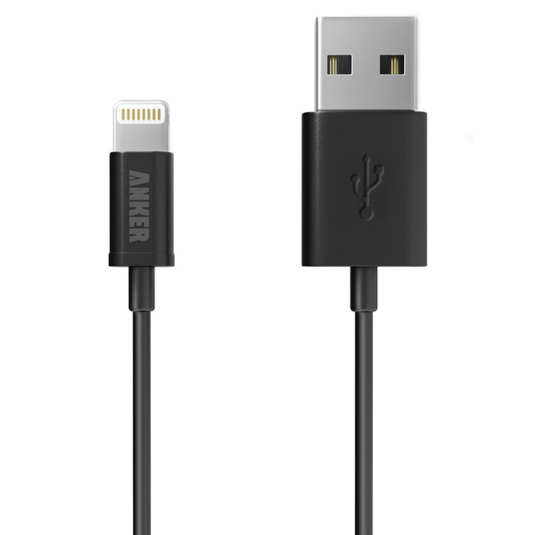 Anker Lightning to USB Cable 3ft 0.9m USB A Lightning Schwarz