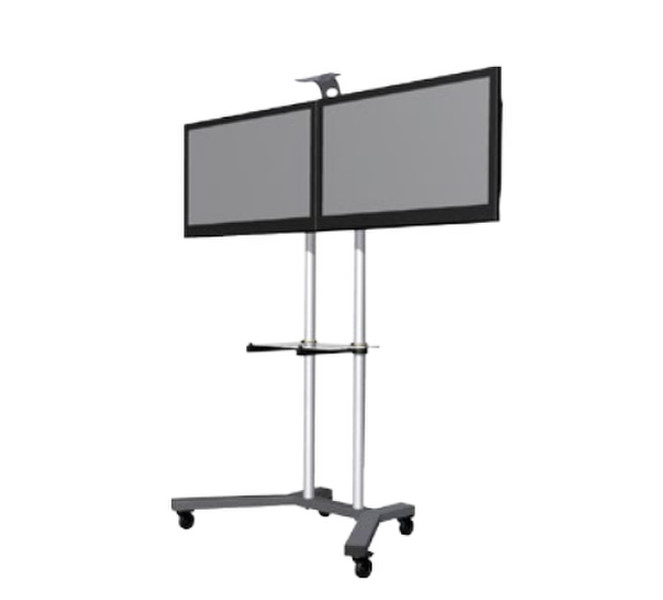 Edbak VCTR237-SI Flat panel Multimedia trolley Silver multimedia cart/stand
