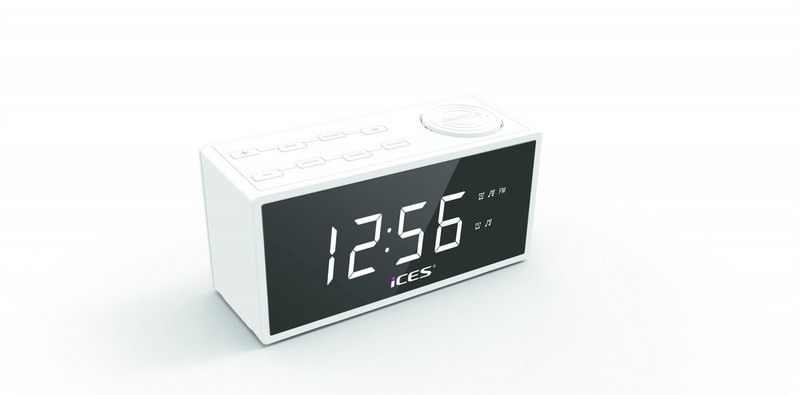 Ices Electronics ICR-240 Uhr Weiß Radio