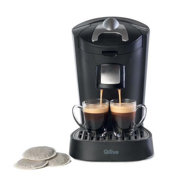 Qilive Q.5014 Pod coffee machine 1L 6cups Black coffee maker