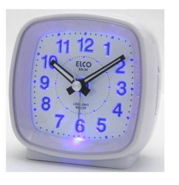 Elco EA-34 Mechanical table clock Квадратный Белый настольные часы