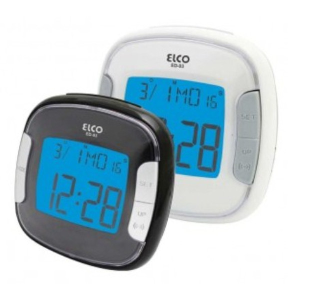 Elco ED-93 Digital table clock Квадратный Черный настольные часы