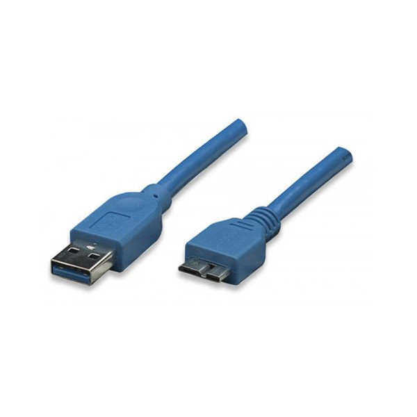 Techly ICOC MUSB31-A-010 1м USB A Micro-USB B Синий кабель USB