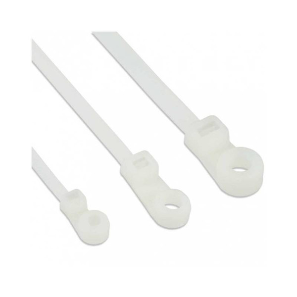 Techly Cable Ties Clip 300x4,8mm with Eyelet Nylon 100pz White ISWTH-30048 cable tie