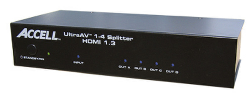 Accell UltraAV 1x4 HDMI Audio/Video Splitter HDMI